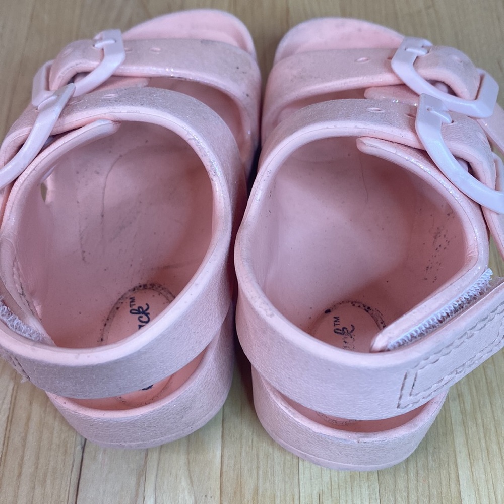 Cat & jack coral sparkle sandals - Picture 2 of 4